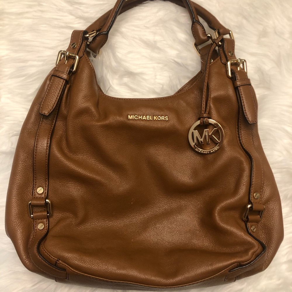 SOLD Michael Kors Brown Gold Purse